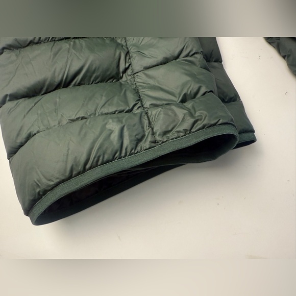 Eddie Bauer EB650 Mens Hooded Down Puffer Jacket Size S Green Zip Front Pockets - Picture 13 of 14